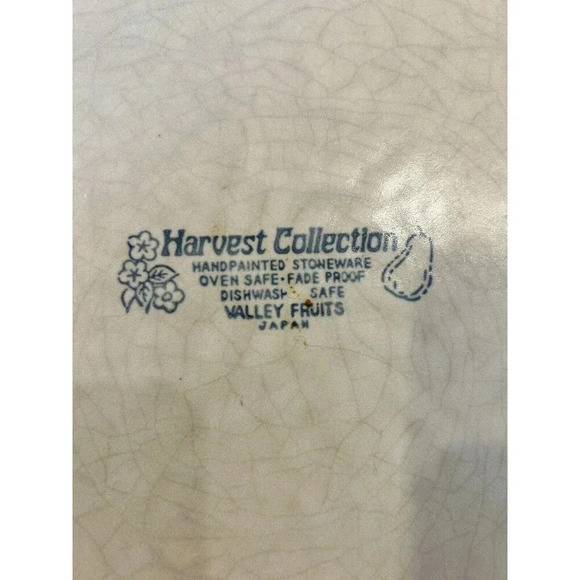 Vintage Stoneware Harvest Collection Valley Fruits‎ Platter made in Japan 12 In. - Picture 5 of 7